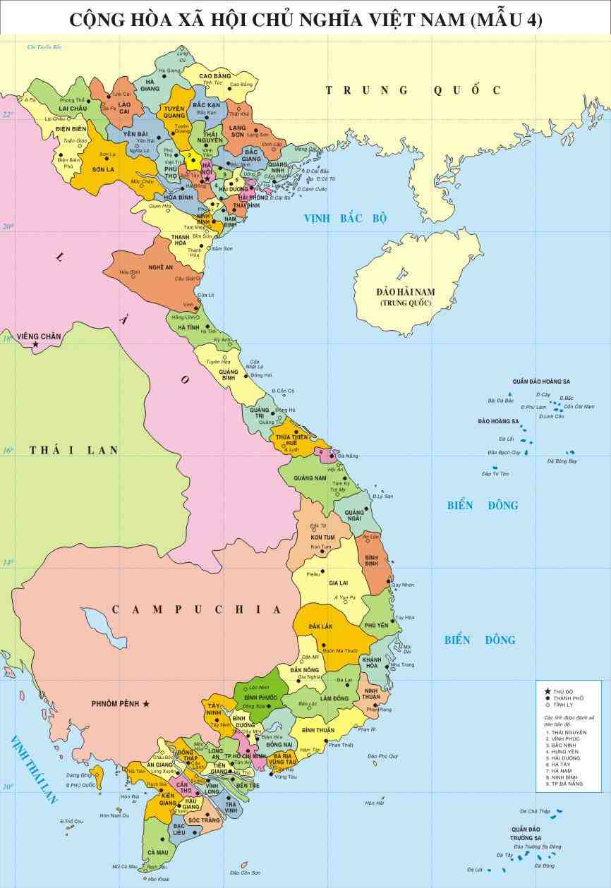 Bản đồ Việt Nam-Các khu kinh tế trọng điểm