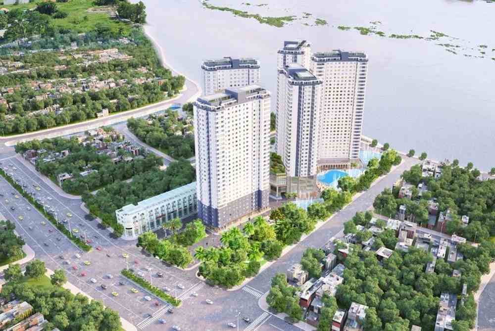 Phối cảnh dự án căn hộ chung cư Chủ đầu tư Saigon Riverside City Quốc Lộ 13 Quận Thủ Đức