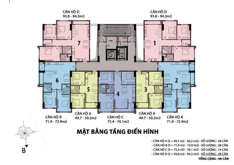 Floor plan Overview of Centeria Dong Thuan apartment project, District 12