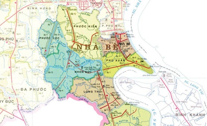 Planning map of Nha Be district, HCMC