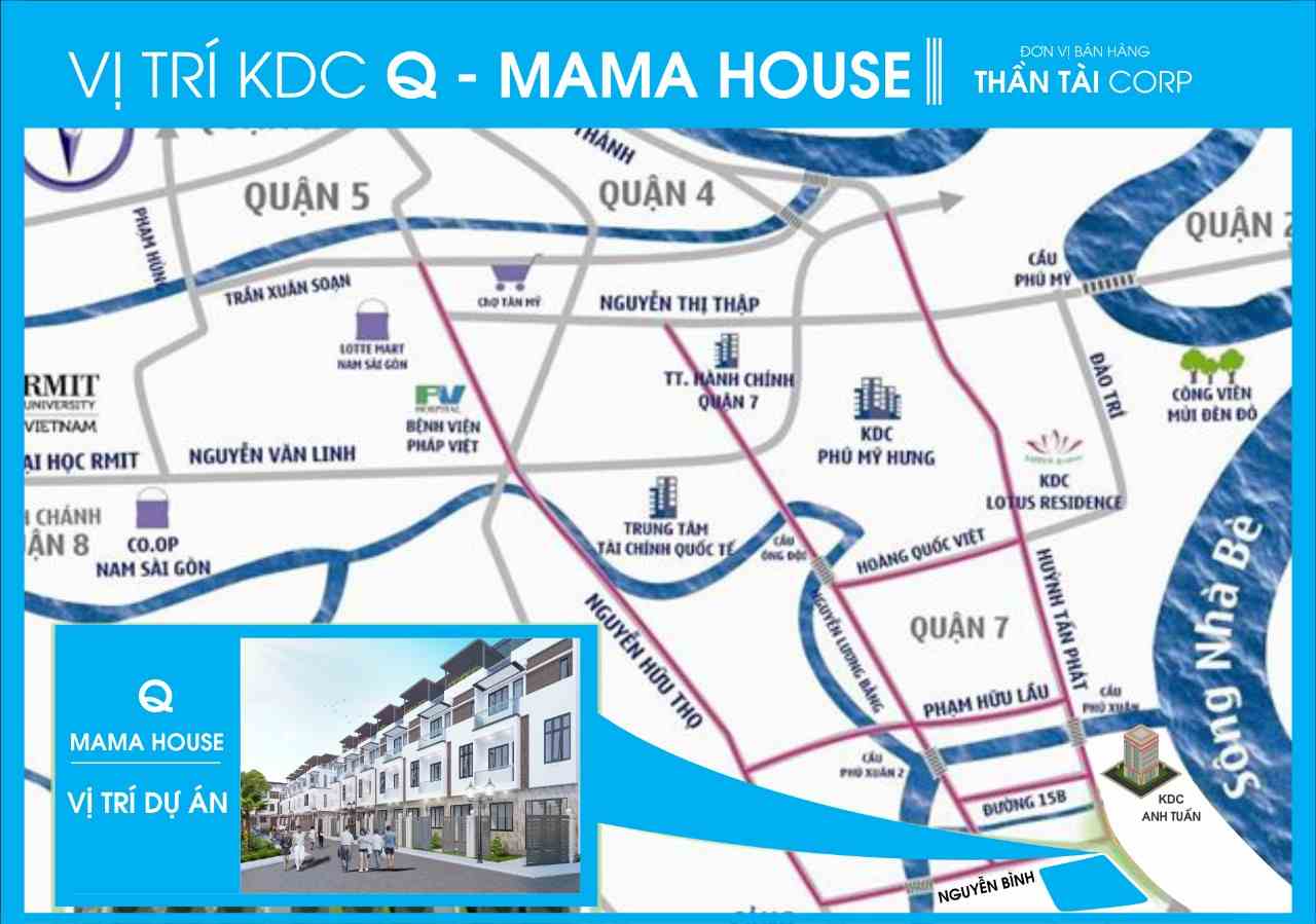 Q-Mama House Huỳnh Tấn Phát Nhà Bè - Vị trí