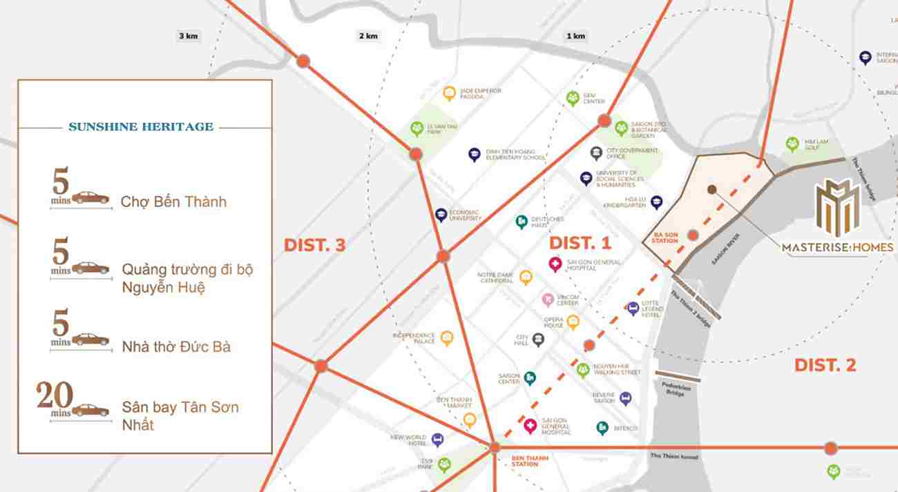Masterise Homes Ba Son District 1 - Project perspective from Masterise Group - Location