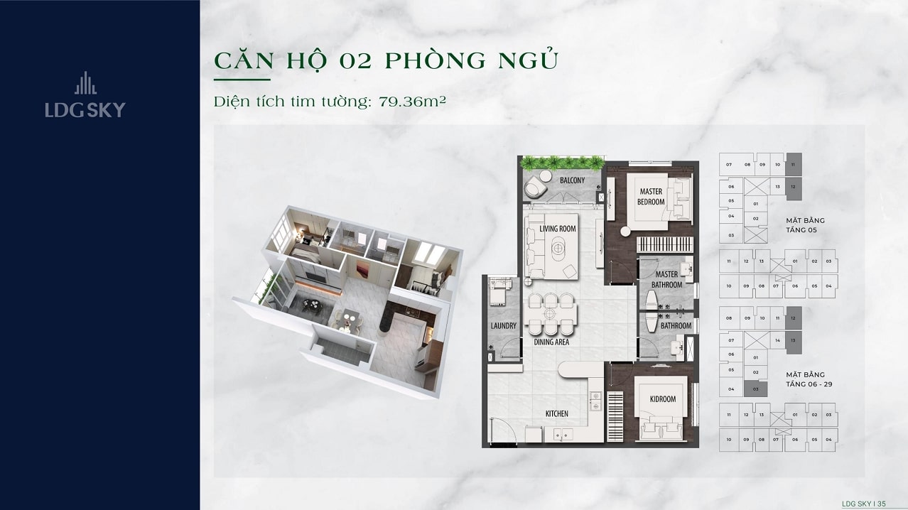 LDG SKY - Design of a 2pn1 . apartment